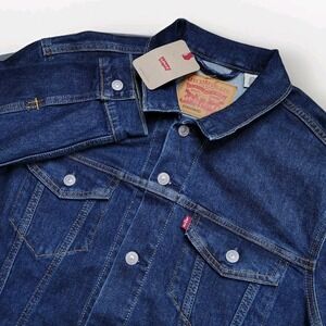 Levis Trucker Jacket Mens Large Blue Denim Standard Fit Jean Coat